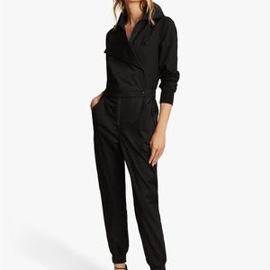 Reiss Ellis Zip Utility Jumpsuit Black US size 6 only worn twice! Like new!